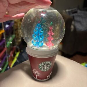 Starbucks 2006 Holiday Snow Globe Tumbler Christmas Trees.  Collective!  Exc.!